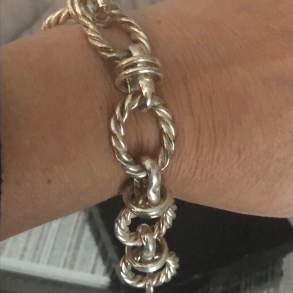 ❤️ Twisted Cable Chunky Link Sterling Silver 925 Bracelet - Picture 2 of 2